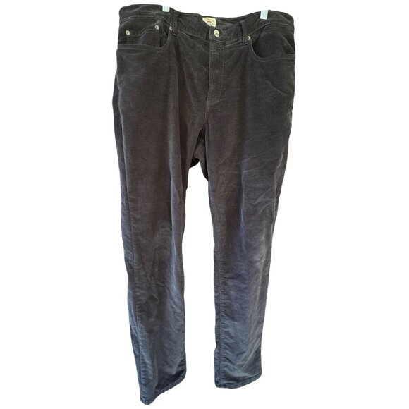 FAHERTY MENS 35 X 32 CORDUROY PANTS RUGGED GREY ORGANIC COTTON STRETCH 5 POCKET - Picture 1 of 7
